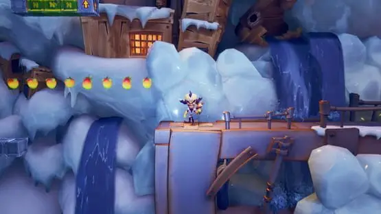This contains a gameplay image of the game: Screenshot of Crash Bandicoot 4: It's About Time