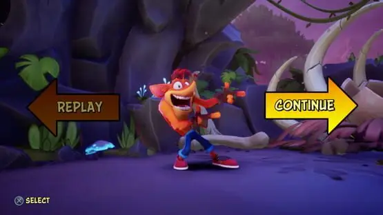 This contains a gameplay image of the game: Screenshot of Crash Bandicoot 4: It's About Time