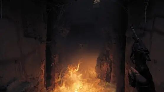 This contains a gameplay image of the game: Screenshot of Amnesia: The Bunker