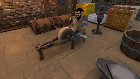 This contains a gameplay image of the game: Screenshot of 7 - Blacksmith Master