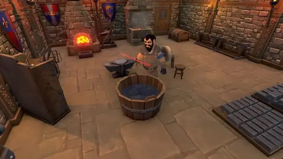 This contains a gameplay image of the game: Screenshot of 9 - Blacksmith Master