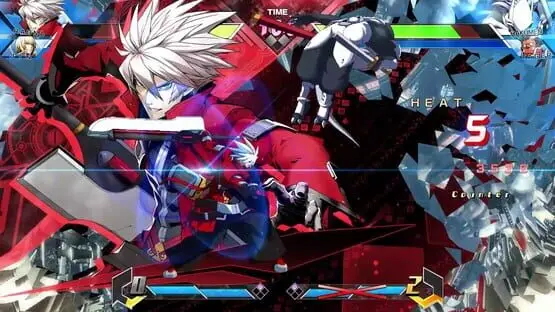 This contains a gameplay image of the game: Screenshot of BlazBlue: Cross Tag Battle - Special Edition