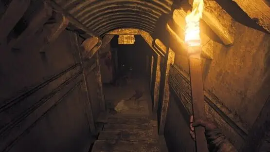 This contains a gameplay image of the game: Screenshot of Amnesia: The Bunker
