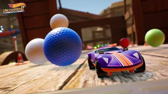 This contains a gameplay image of the game: Screenshot of Hot Wheels Unleashed 2: Turbocharged