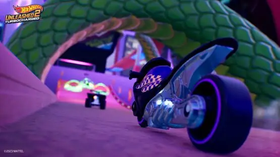 This contains a gameplay image of the game: Screenshot of Hot Wheels Unleashed 2: Turbocharged
