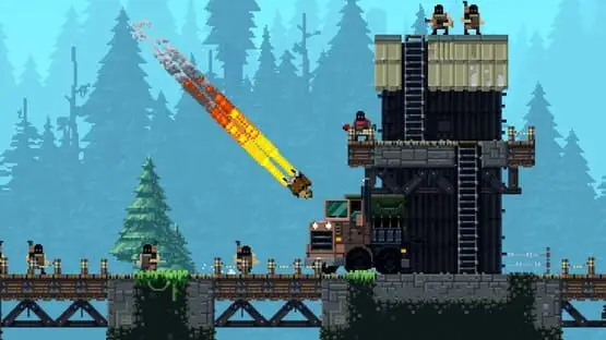 Esto contiene una imagen de juego de: Captura de pantalla de Broforce: Forever