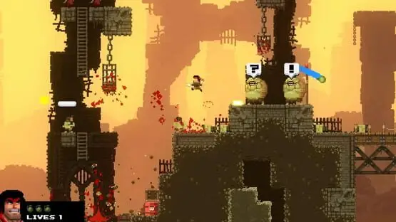 Esto contiene una imagen de juego de: Captura de pantalla de Broforce: Forever