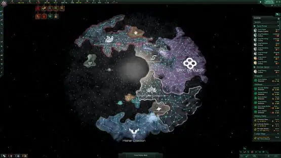 This contains a gameplay image of the game: Screenshot of Stellaris
