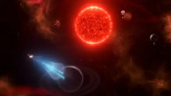 This contains a gameplay image of the game: Screenshot of Stellaris