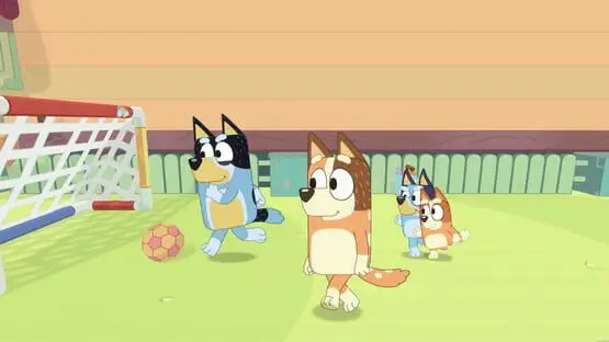 This contains a gameplay image of the game: Screenshot of Bluey: The Videogame
