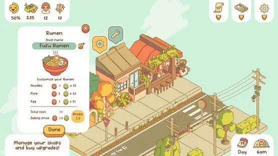 This contains a gameplay image of the game: Screenshot of Minami Lane