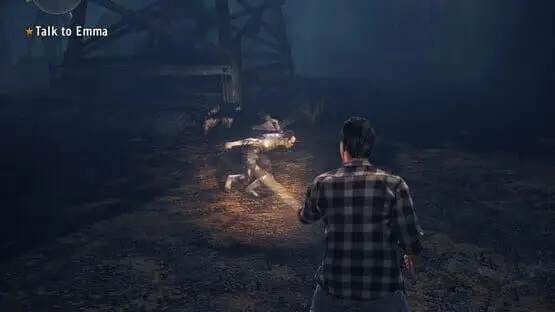 This contains a gameplay image of the game: Screenshot of 8 - Alan Wake's American Nightmare