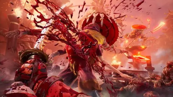 This contains a gameplay image of the game: Screenshot of Shadow Warrior 3: Definitive Edition
