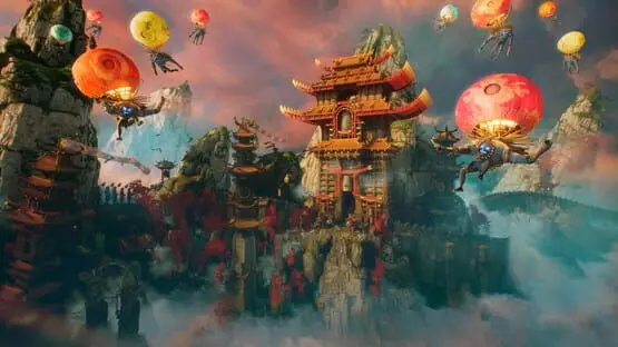 This contains a gameplay image of the game: Screenshot of Shadow Warrior 3: Definitive Edition