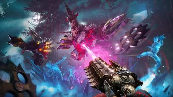 This contains a gameplay image of the game: Screenshot of Shadow Warrior 3: Definitive Edition
