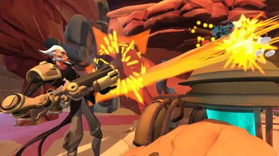 This contains a gameplay image of the game: Screenshot of Gigantic: Rampage Edition
