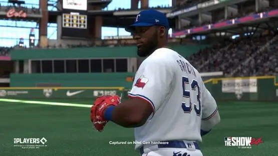 This contains a gameplay image of the game: Screenshot of MLB The Show 24
