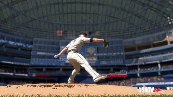 This contains a gameplay image of the game: Screenshot of MLB The Show 24