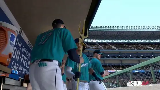 This contains a gameplay image of the game: Screenshot of MLB The Show 24