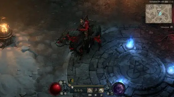 This contains a gameplay image of the game: Screenshot of Diablo IV