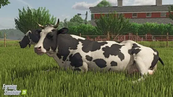 This contains a gameplay image of the game: Screenshot of 4 - Farming Simulator 25