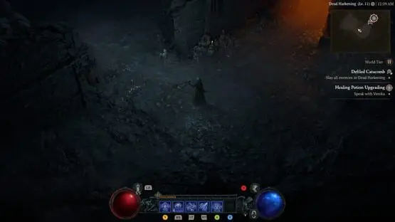 This contains a gameplay image of the game: Screenshot of Diablo IV
