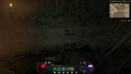 This contains a gameplay image of the game: Screenshot of Diablo IV