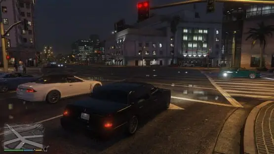 This contains a gameplay image of the game: Screenshot of Grand Theft Auto V