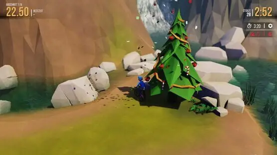 Ceci contient une image de gameplay du jeu : Capture d'écran de 9 - Lonely Mountains: Downhill