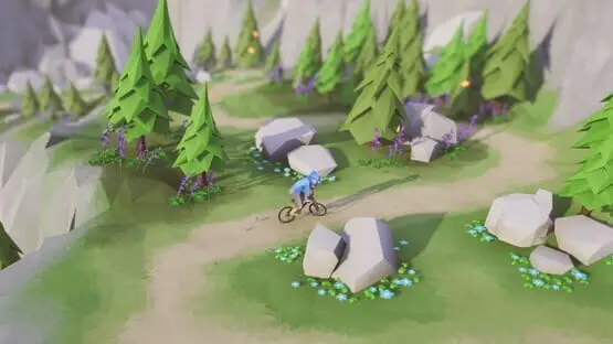 Ceci contient une image de gameplay du jeu : Capture d'écran de 16 - Lonely Mountains: Downhill