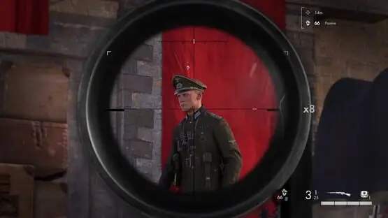 Ceci contient une image de gameplay du jeu : Capture d'écran de Sniper Elite: Resistance