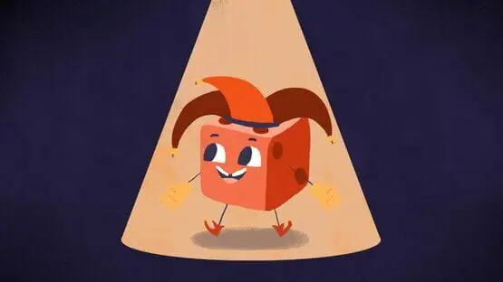 This contains a gameplay image of the game: Screenshot of Dicey Dungeons