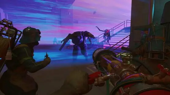 This contains a gameplay image of the game: Screenshot of FBC: Firebreak