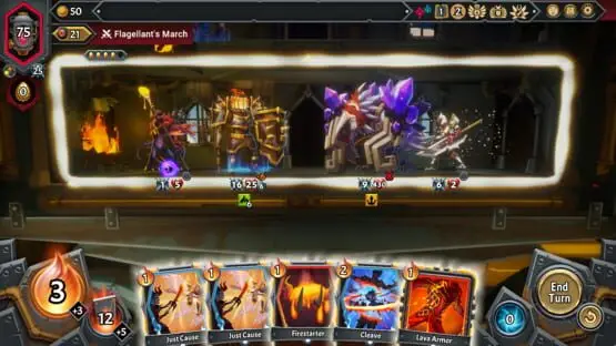 This contains a gameplay image of the game: Screenshot of Monster Train 2