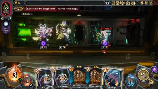 This contains a gameplay image of the game: Screenshot of Monster Train 2