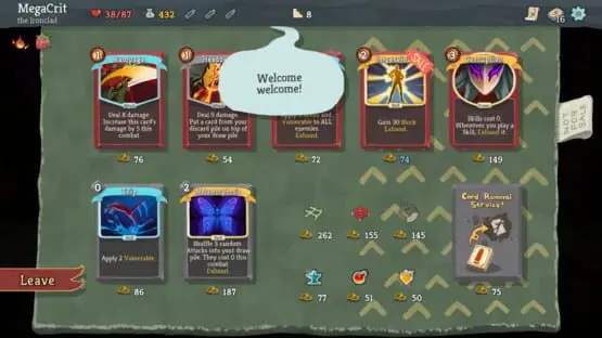 This contains a gameplay image of the game: Screenshot of 7 - Slay the Spire