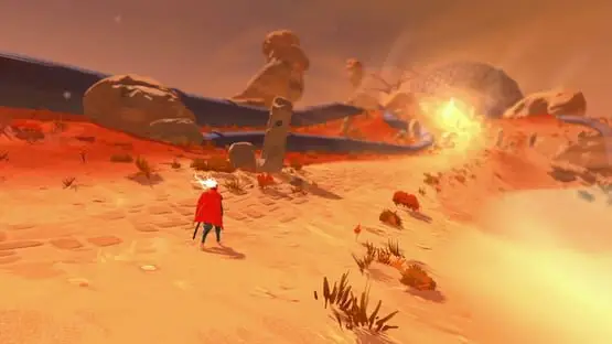 This contains a gameplay image of the game: Screenshot of Furi