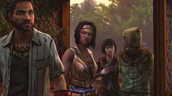 This contains a gameplay image of the game: Screenshot of The Walking Dead: Michonne