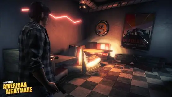 This contains a gameplay image of the game: Screenshot of 4 - Alan Wake's American Nightmare