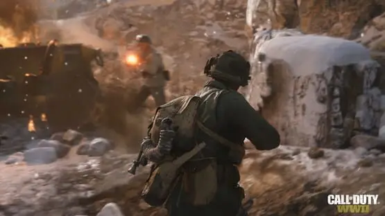 Isso contém uma imagem de jogabilidade do jogo:Captura de tela de Call of Duty: WWII