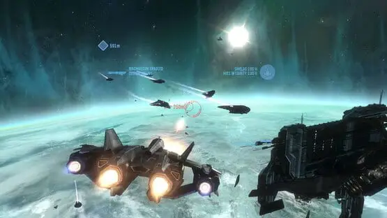 This contains a gameplay image of the game: Screenshot of Halo: Reach