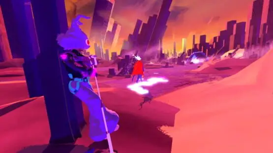 This contains a gameplay image of the game: Screenshot of Furi