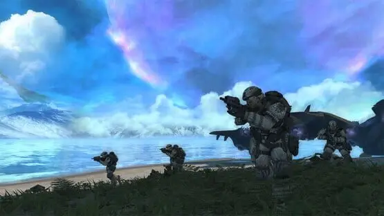 Isso contém uma imagem de jogabilidade do jogo:Captura de tela de Halo: Combat Evolved Anniversary