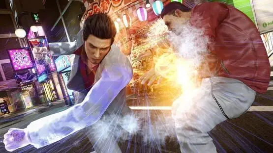This contains a gameplay image of the game: Screenshot of Yakuza Kiwami 2
