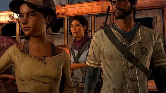 This contains a gameplay image of the game: Screenshot of The Walking Dead: A New Frontier