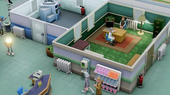 Esto contiene una imagen de juego de: Captura de pantalla de Two Point Hospital