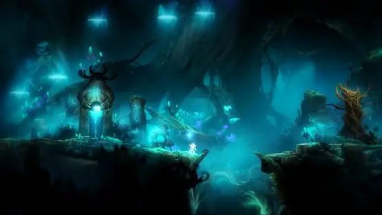 This contains a gameplay image of the game: Screenshot of Ori and the Blind Forest: Definitive Edition