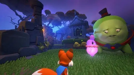 Esto contiene una imagen de juego de: Captura de pantalla de Super Lucky's Tale