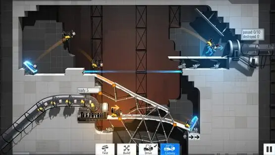 Hier ist ein Gameplay-Bild des Spiels:Screenshot von Bridge Constructor Portal