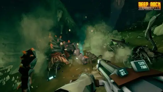 Esto contiene una imagen de juego de: Captura de pantalla de Deep Rock Galactic